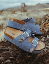 Load image into Gallery viewer, Platinum Buckles in Denim
