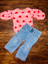 Load image into Gallery viewer, Queen of hearts bubble sleeve onesie
